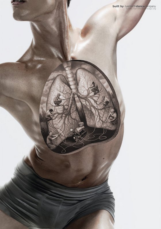 Foto: River North Dance Company ad created by Young & Rubicam, 2009 