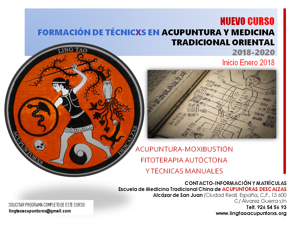 NUEVO CURSO de ACUPUNTURA-MOXIBUSTIÓN  Y MEDICINA TRADICIONAL ORIENTAL. Inicio Enero 2018